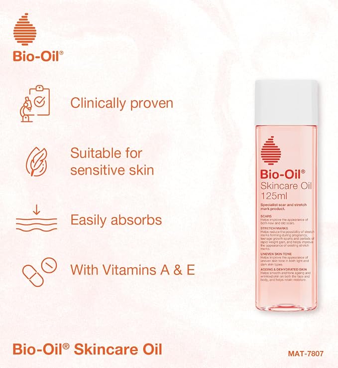 Bio - Oil Skincare Oil - Improve the Appearance of Scars, Stretch Marks and Skin Tone - 1 x 125 ml - Made for pilot