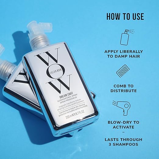 COLOR WOW Dream Coat Supernatural Spray - Keep Your Hair Frizz - Free and Shiny No Matter the Weather with Award - Winning Anti - Frizz Spray - Made for pilot