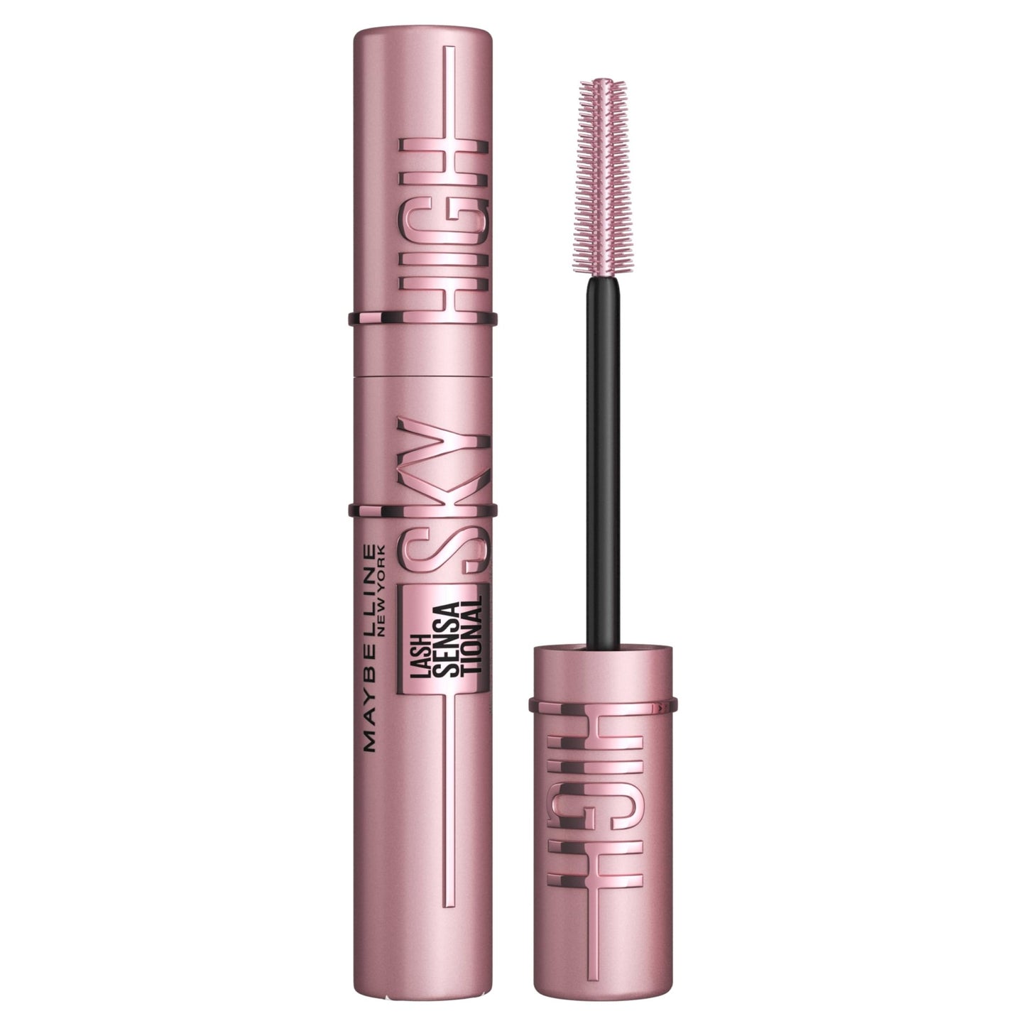 Maybelline New York Lash Sensational Sky High Mascara, Volumising & Lengthening Mascara, Washable Flake - Free Formula Infused with Bamboo Extract & Fibres, 7 ml, Shade: 01, Black - Made for pilot