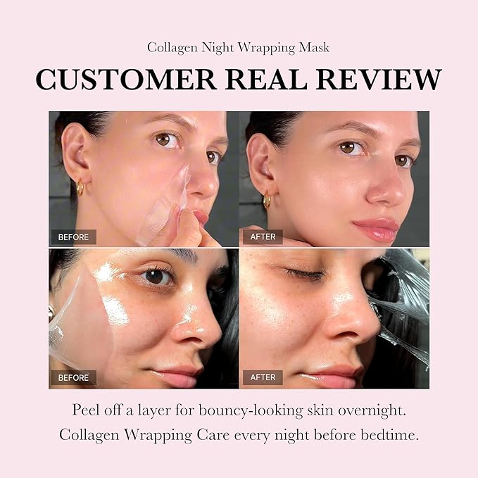 Medicube Collagen Night Wrapping Cream || Overnight Sleeping Mask to protect skin elasticity with Collagen | Skin elasticity visible improved | Korean skincare (1.69fl.oz.) - Made for pilot