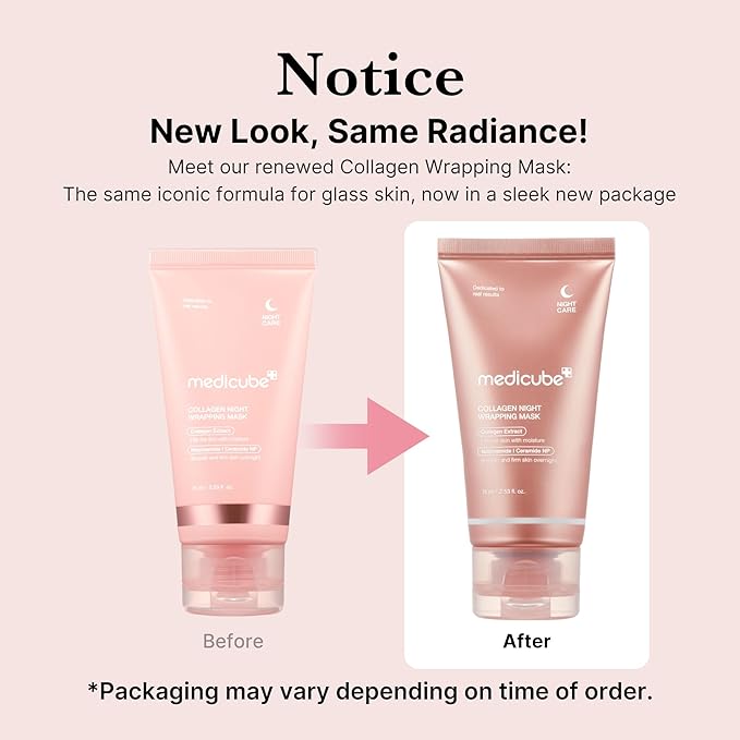 Medicube Collagen Night Wrapping Cream || Overnight Sleeping Mask to protect skin elasticity with Collagen | Skin elasticity visible improved | Korean skincare (1.69fl.oz.) - Made for pilot