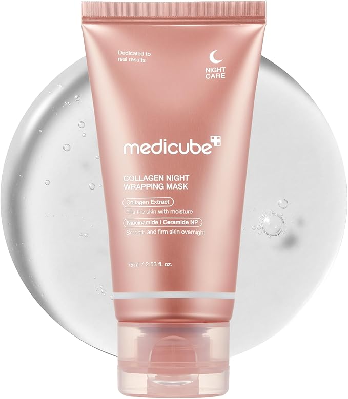Medicube Collagen Night Wrapping Cream || Overnight Sleeping Mask to protect skin elasticity with Collagen | Skin elasticity visible improved | Korean skincare (1.69fl.oz.) - Made for pilot