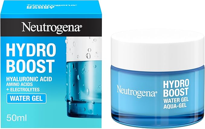 Neutrogena Hydro Boost Water Gel Face Moisturiser, with Hyaluronic Acid for Dry Skin, 50 ml (Pack of 1) Packaging may vary - Made for pilot