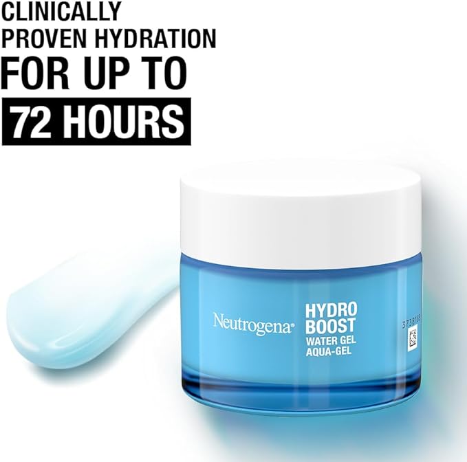 Neutrogena Hydro Boost Water Gel Face Moisturiser, with Hyaluronic Acid for Dry Skin, 50 ml (Pack of 1) Packaging may vary - Made for pilot