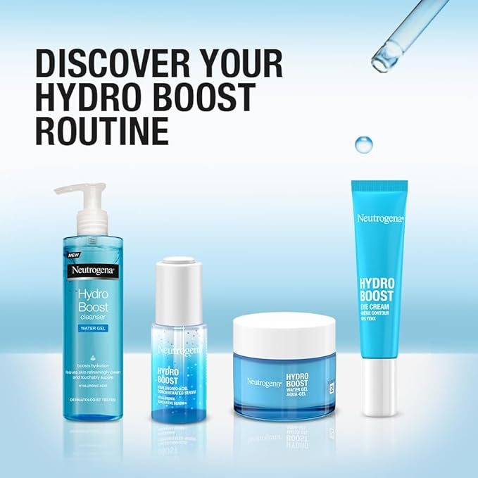 Neutrogena Hydro Boost Water Gel Face Moisturiser, with Hyaluronic Acid for Dry Skin, 50 ml (Pack of 1) Packaging may vary - Made for pilot