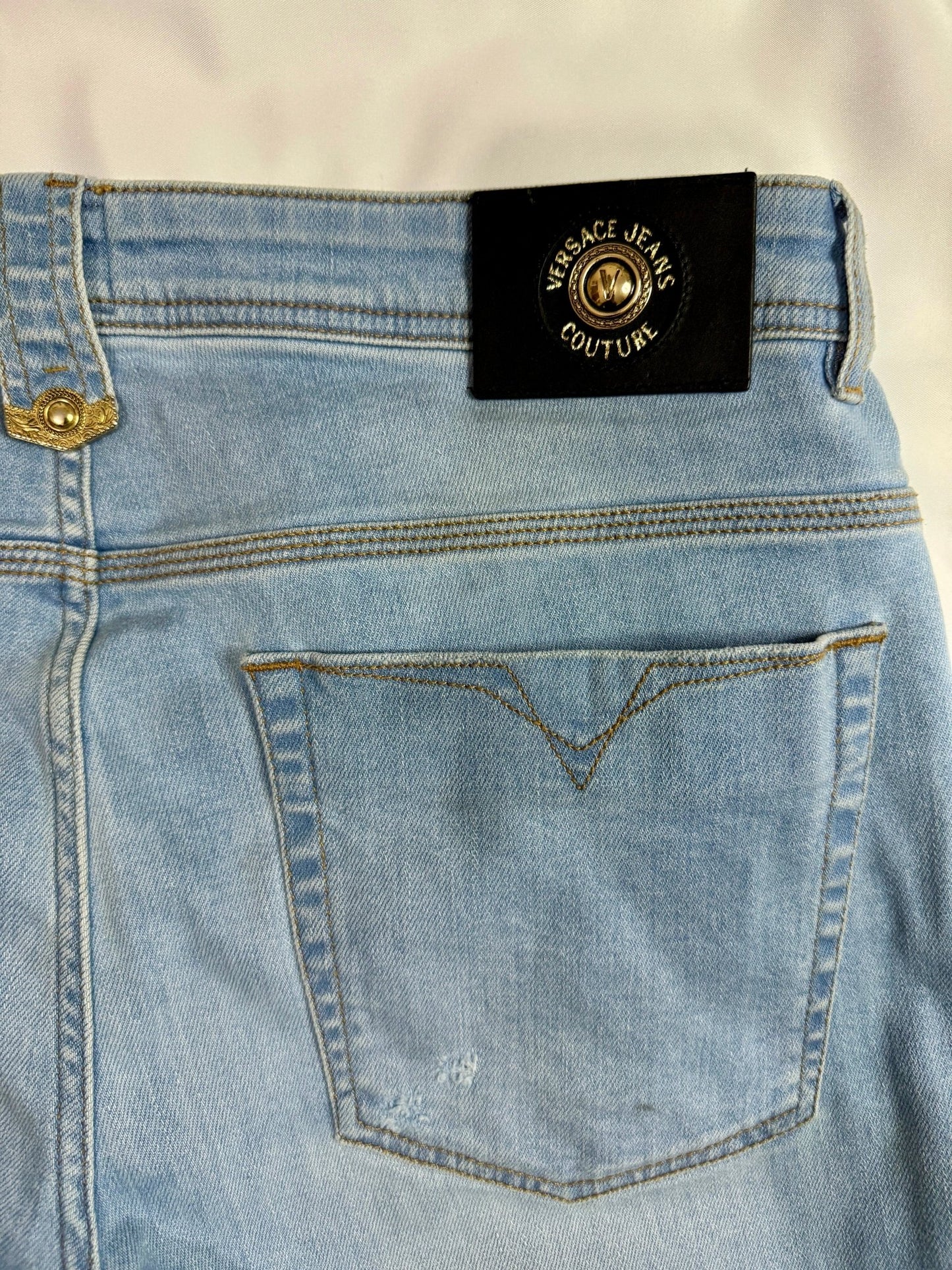 VERSACE PIECE NUMBER SLIM JEANS - Made for pilot