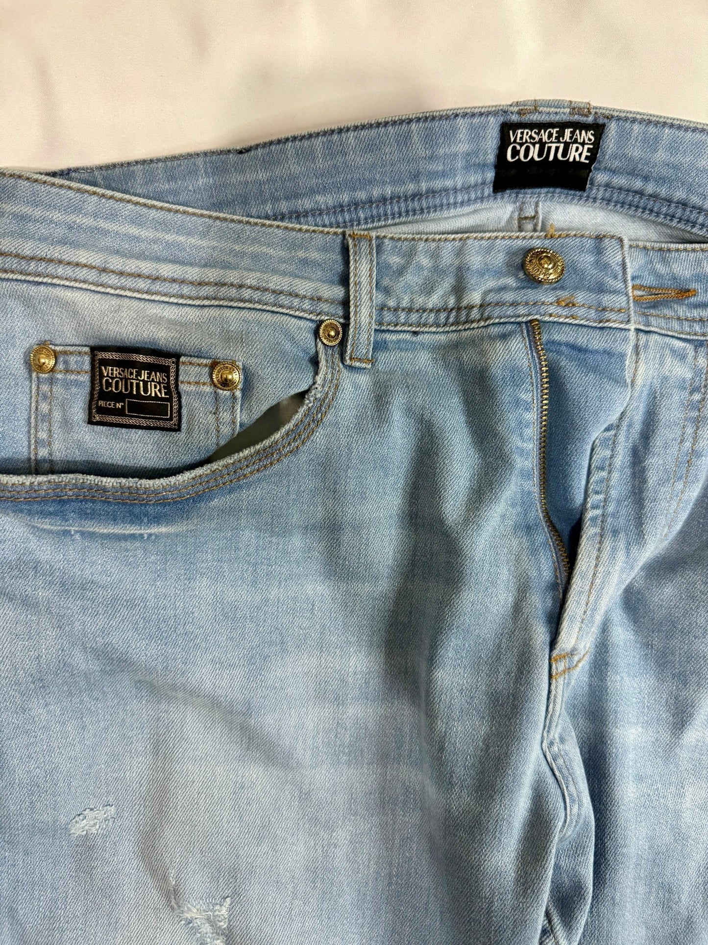 VERSACE PIECE NUMBER SLIM JEANS - Made for pilot