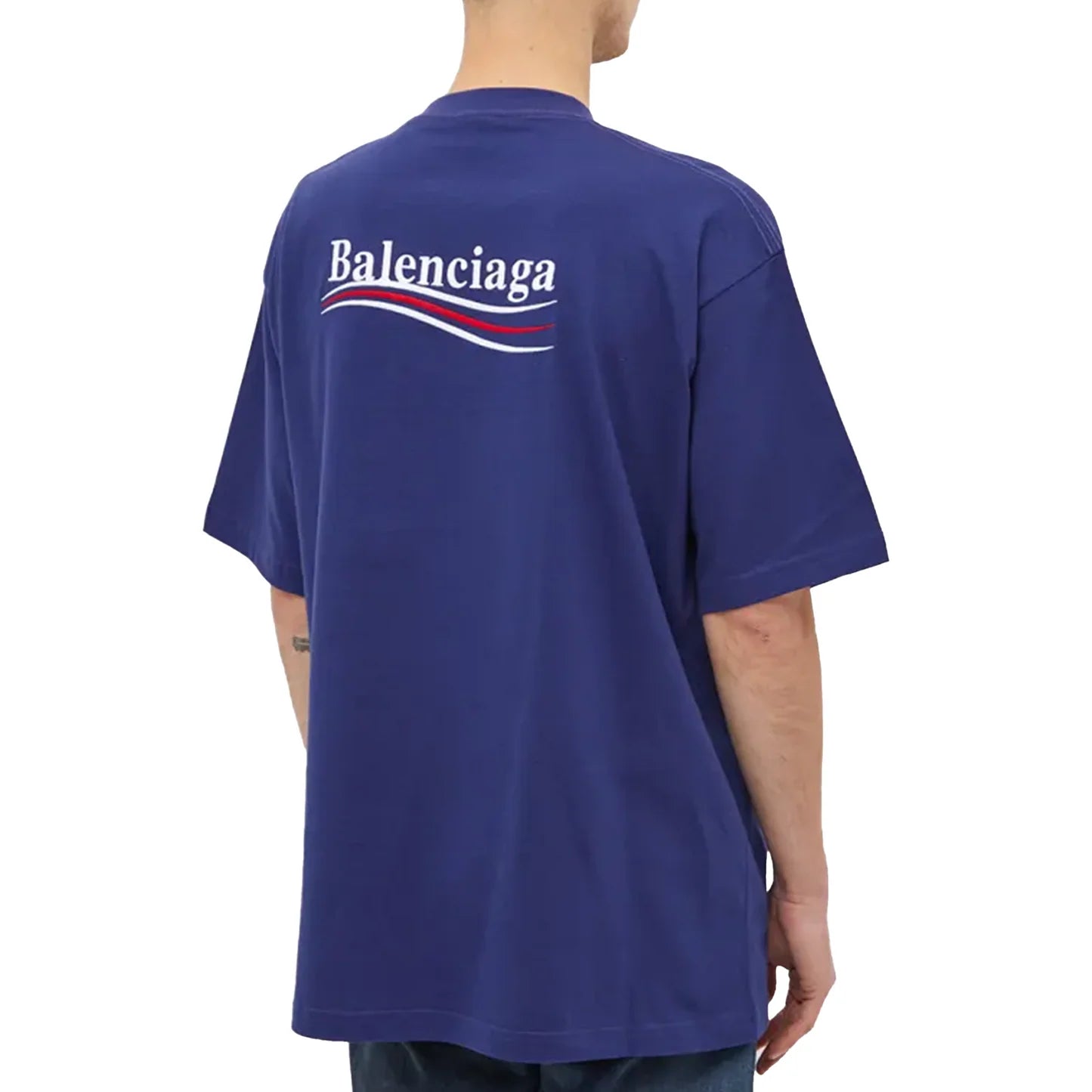 Balenciaga Political Campaign Tee Pacific Blue SS23