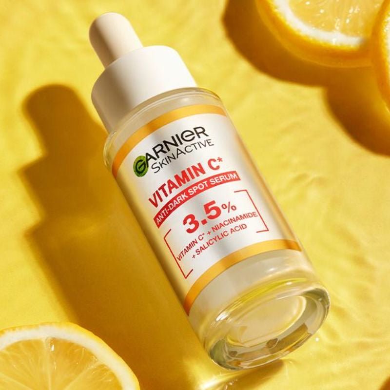 Garnier SkinActive Vitamin C Day Serum, Anti - Dark Spot and Brightening Face Serum for All Skin Types, 30 ml - Made for pilot