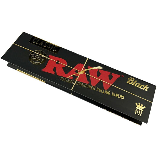 Raw Black - Classic WIDE Kingsize Rolling Papers - Made for pilot