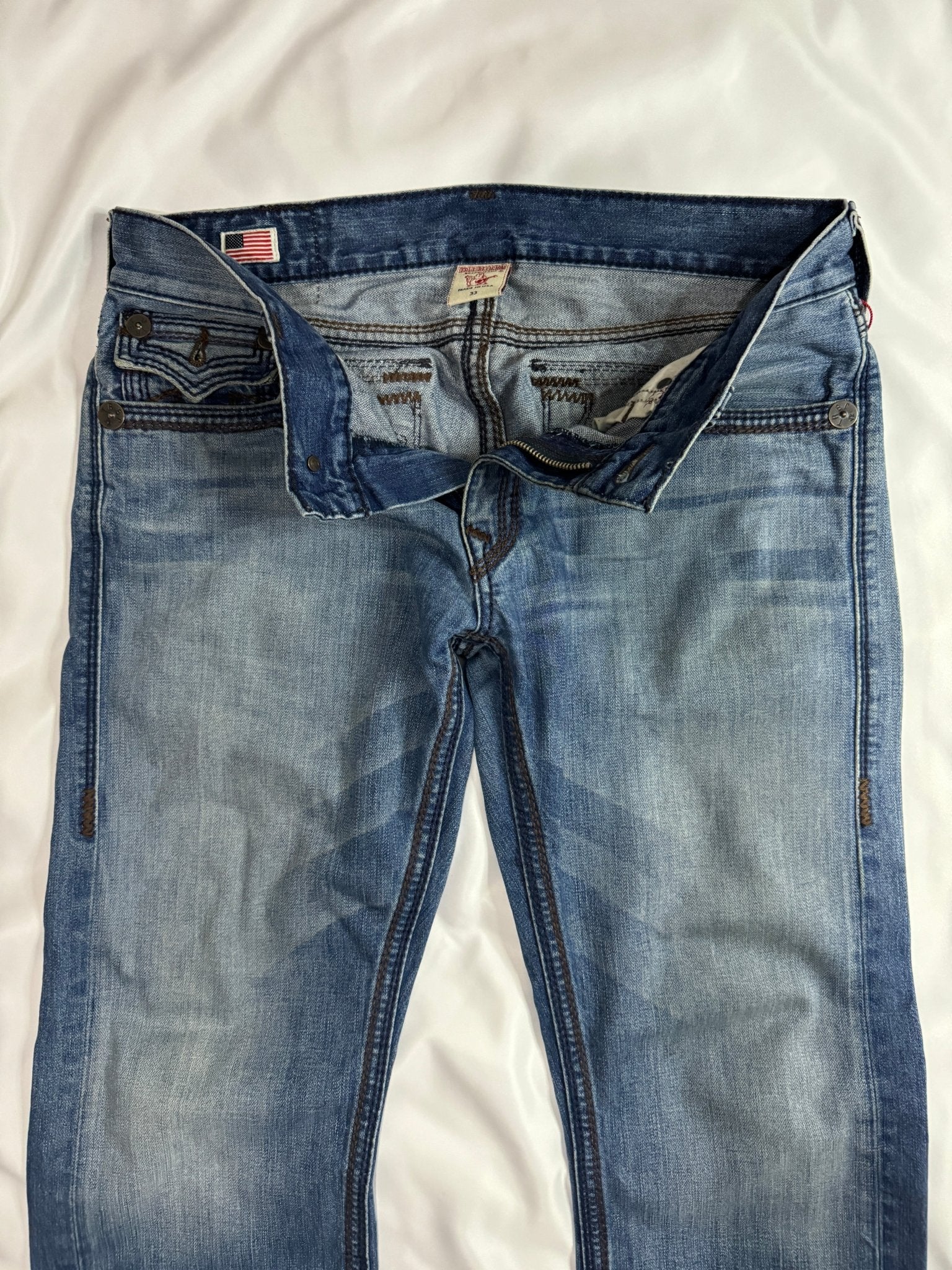 True Religion Ricky Super T Stitch Straight Jean - Made for pilot